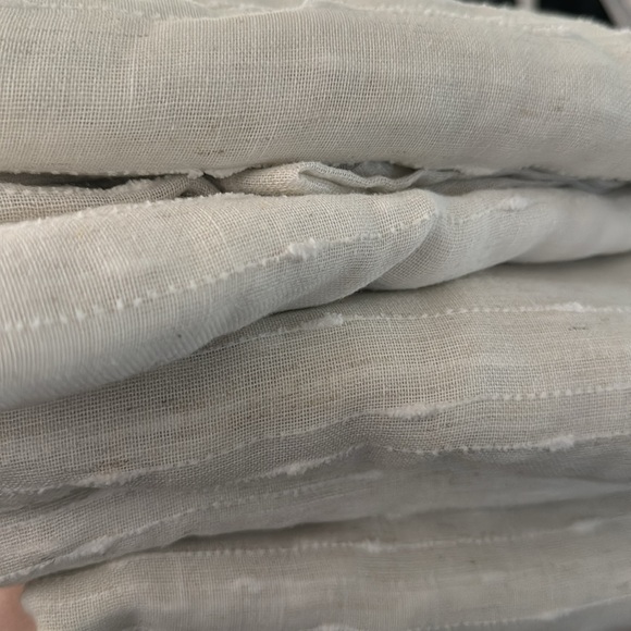 Clean Window Textured Slub Stripe Anti-Dust Allergy/Pet Friendly Sheer Curtains - Picture 5 of 6